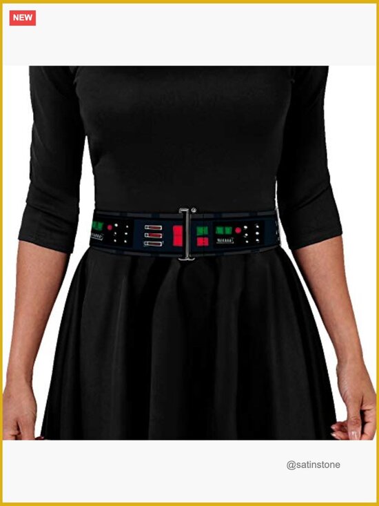 Wide Cinch Belt with Metal Clasp - Stretchy Polyester - Adjustable 23-42 Inch -